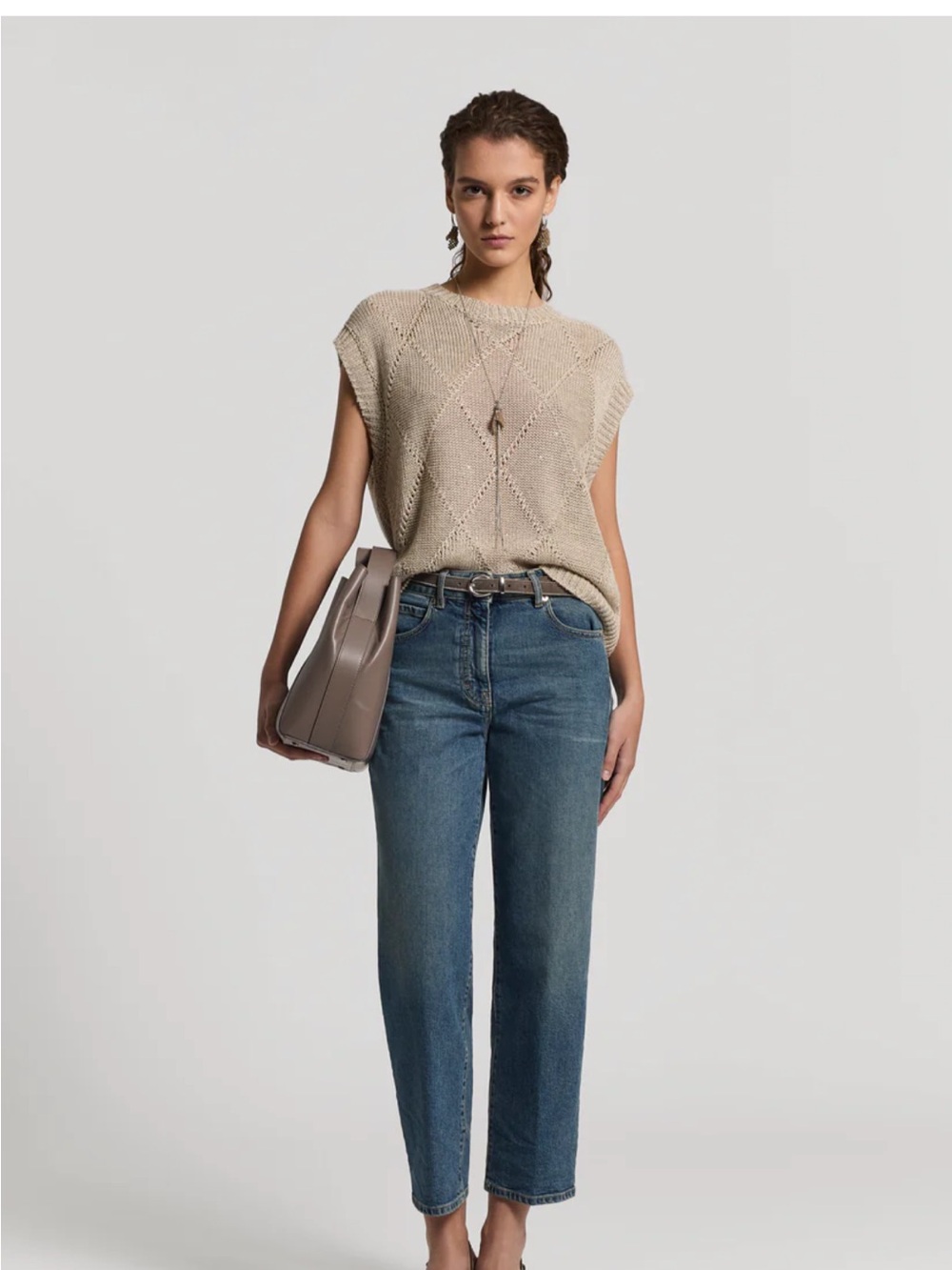 Preserico Carrot-leg stonewash jeans